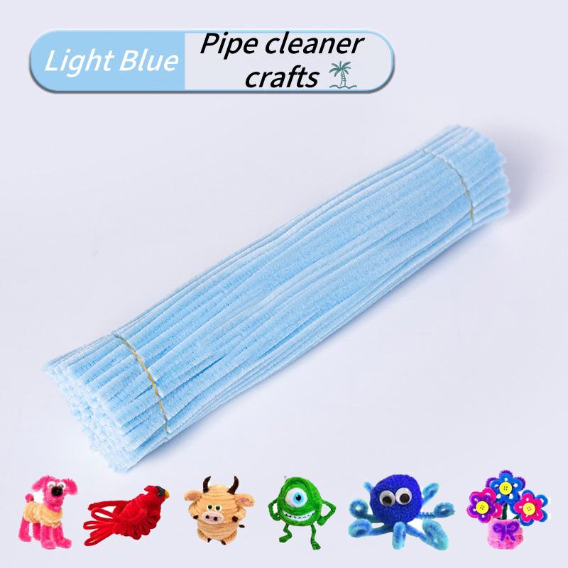 100 Pieces Pipe Cleaners Chenille Stem, Solid Color Pipe Cleaners Set for Pipe Cleaners DIY Arts Crafts Decorations