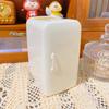 Cute Mini Refrigerator Shape Pen Holder Cartoon Girl Stationery Desktop Organizer Box Capacity Office Storage Free Stickers