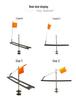 Black Stainless Steel Automatic Ice Fishing Rod with Flag
