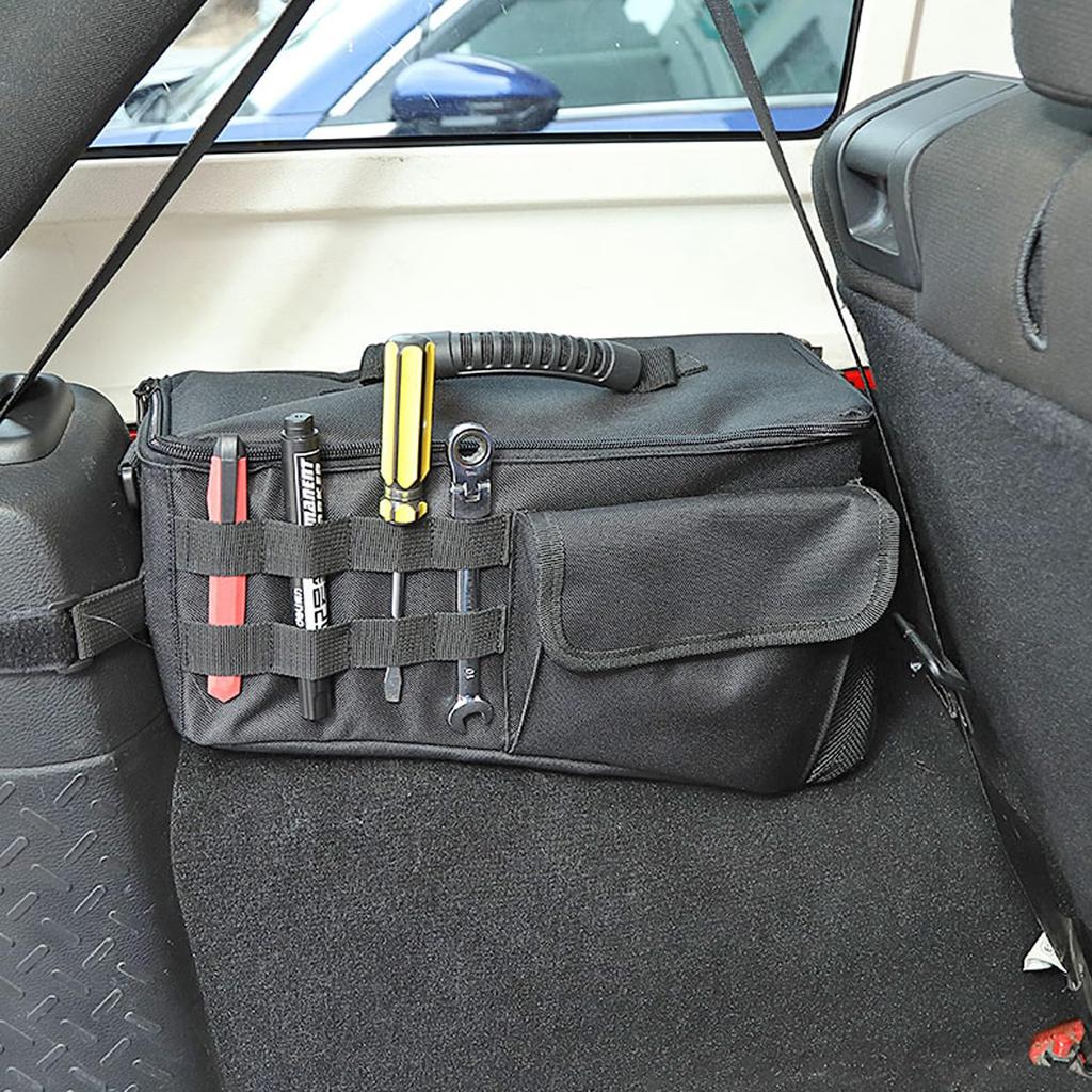 YOCTM Trunk Side Storage Bag for Jeep Wrangler JK JL JLU 2018 2019 2020 2021 2022 2023 2024 Tail Box Rear Suitcase Side Storage Case Tool Storage Bag