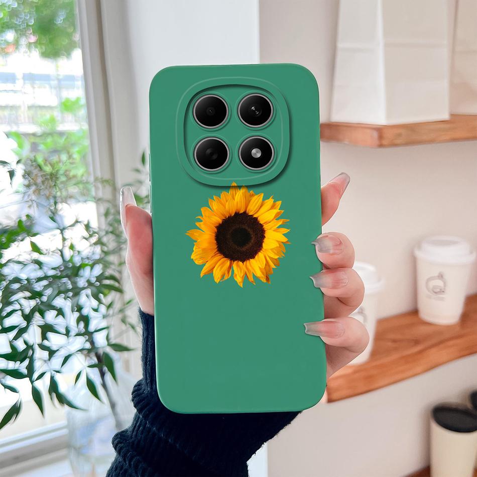 Case For Redmi Note 15 Pro Plus Candy Painted Flower Phone Cover For Redmi Note15 4G 5G Soft Camera Protecion Liquid Back Covers