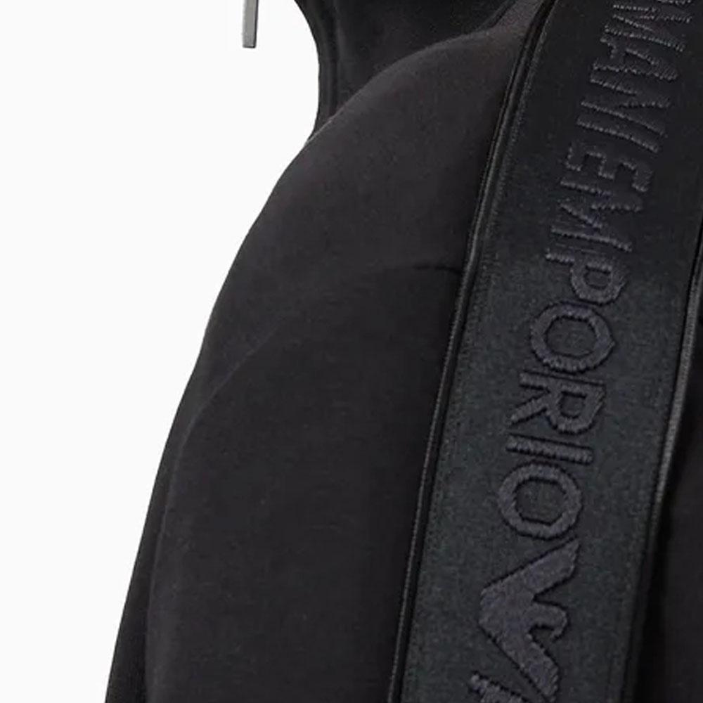 EMPORIO ARMANI Double jersey Full zip Sweatshirt With Logo Tape 3D1M69-1JHSZ-10999