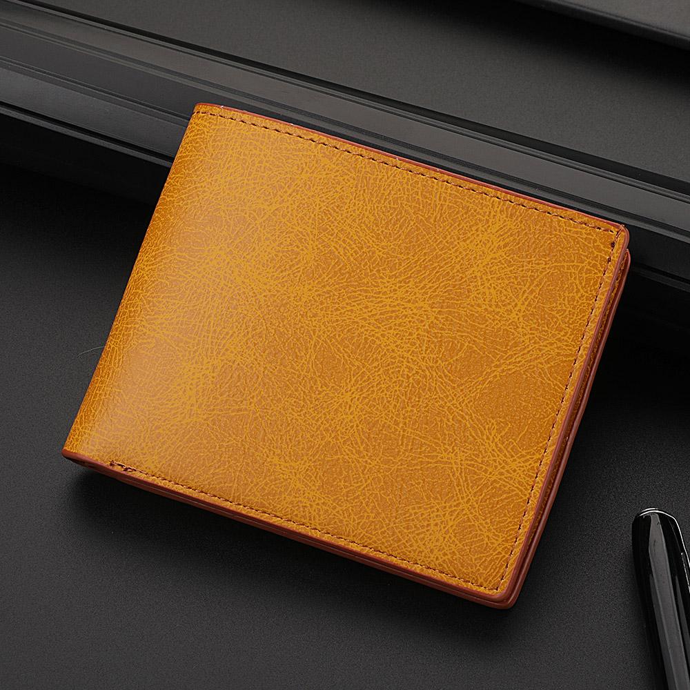 Men's Fashion Retro Business Short Wallet Multi Card Slot Horizontal Soft Pu Leather Men's Wallet