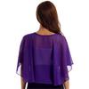 Womens Chiffon Cape Shawl One Button Cover Up Sheer Wedding Party Dress Wrap for Bridal or Evening Events