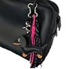 Trendy Black Pink Dachshund Keychain Sweet Cool Leather Puppy Keyring  Bag Pendant Decoration Y2K Key Accessories