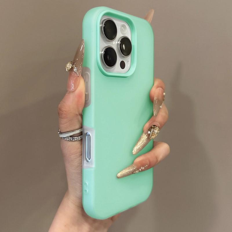 Luxury 2IN1 Candy Color Clear Matte Phone Case for 17 Air16 15 14 Plus 13 12 Pro Max 11 Shockproof Bumper Soft Skin Cover