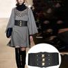 Body Metal Buckle Wide Waistband PU Leather Cummerbund Skirt Decorations Elastic Waist Strap