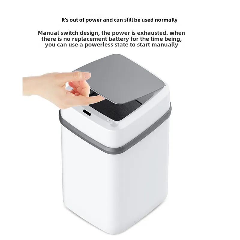 Horký kuchyňský odpadkový koš 13L Koupelnový dotykový odpadkový koš na toaletu Inteligentní kbelík na odpadky Odpadkové koše Popelnice Inteligentní odpadkový koš Kuchyň