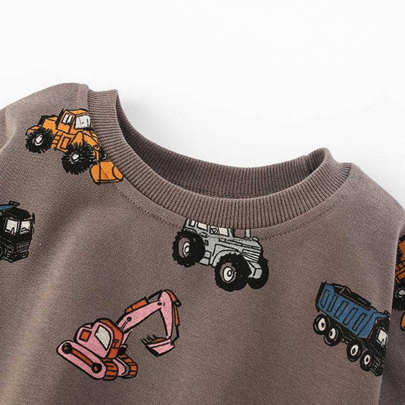 Malwee Boys Fall Crewneck Sweatshirt Cartoon Print Casual Top Toddler Kids
