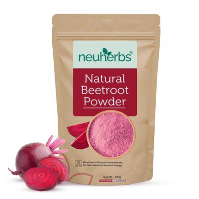 Neuherbs Natural Beetroot Powder For Skin Care Glowing Face Pack Hair Nourishment And Energy Booster Drink 100g Pack Of 1