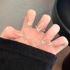 Ins Pure Desire Wind Wearing Nail Nude Fishtail Pearl Light Luxury Nail Art Finished 2026 New Nail Patch