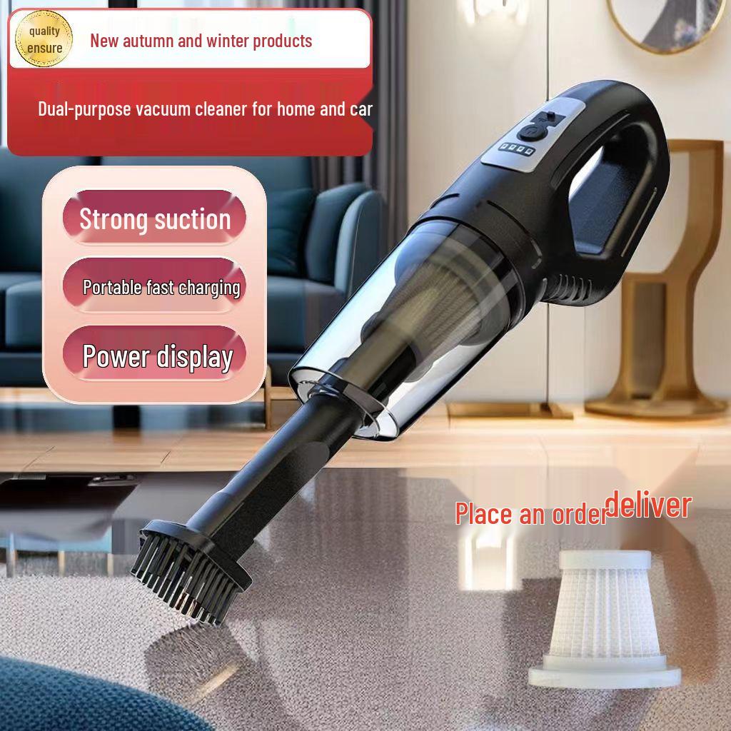 Portable Cordless Car Vacuum Cleaner - Dual-Use, High Suction, Rechargeable for Home & Car