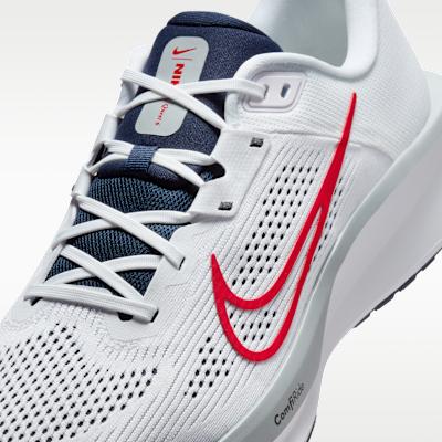Nike Quest 6 White Obsidian Wolf Grey University Red