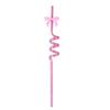 8pcs Colorful Sparkle Pink Bow Straws Shimmer Effect Sparkle Straws  Birthday Parties