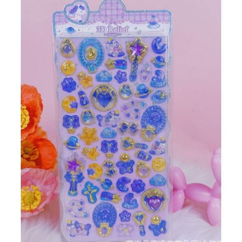 1 buc. Drăguț Desen Animat Familie Fantome Autocolante Relief 3D Distractive Jelly Transparente Decorațiuni pentru Huse de Telefon Copii DIY Autocolant Cristal