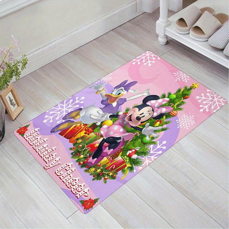 

1pc Holiday Cheer Minnie Rug Anti Slip, Non Shedding, Ideal for Living, Bedroom & Laundry Handcrafted Home Decor 60cm by 90cm