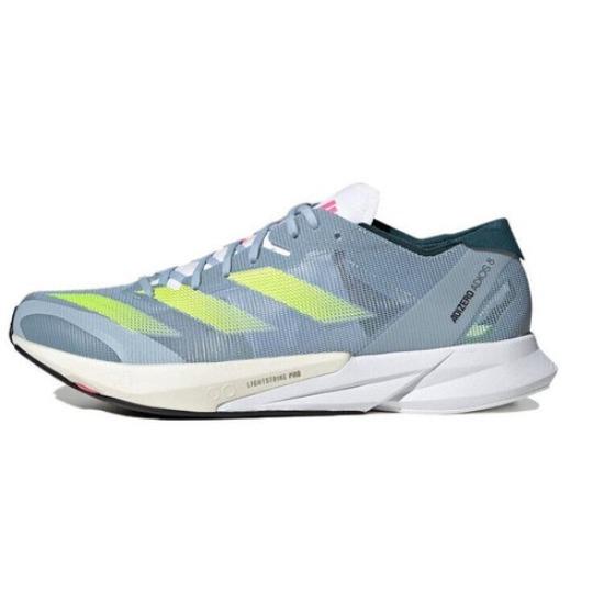 adidas Adizero Adios 8 Low Wonder Blue Lucid Lemon - H03615