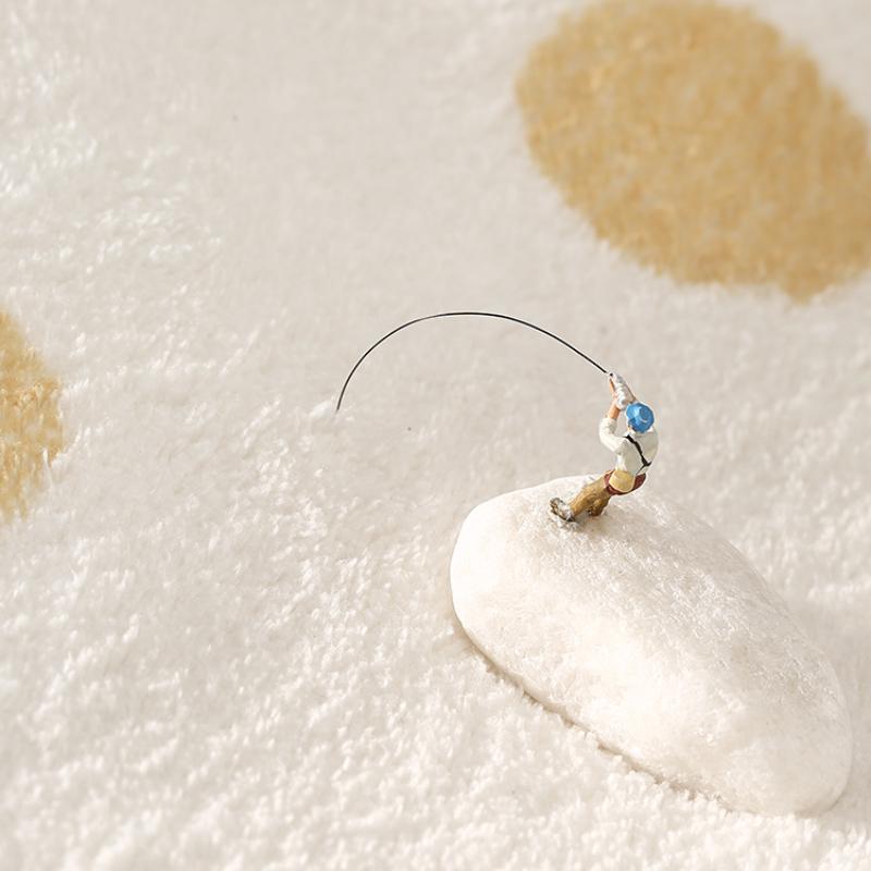 Wabi-sabi Style Living Room Decoration Carpet Light Luxury Rugs for Bedroom Fluffy Soft Plush Floor Mat Thickend Study Round Rug