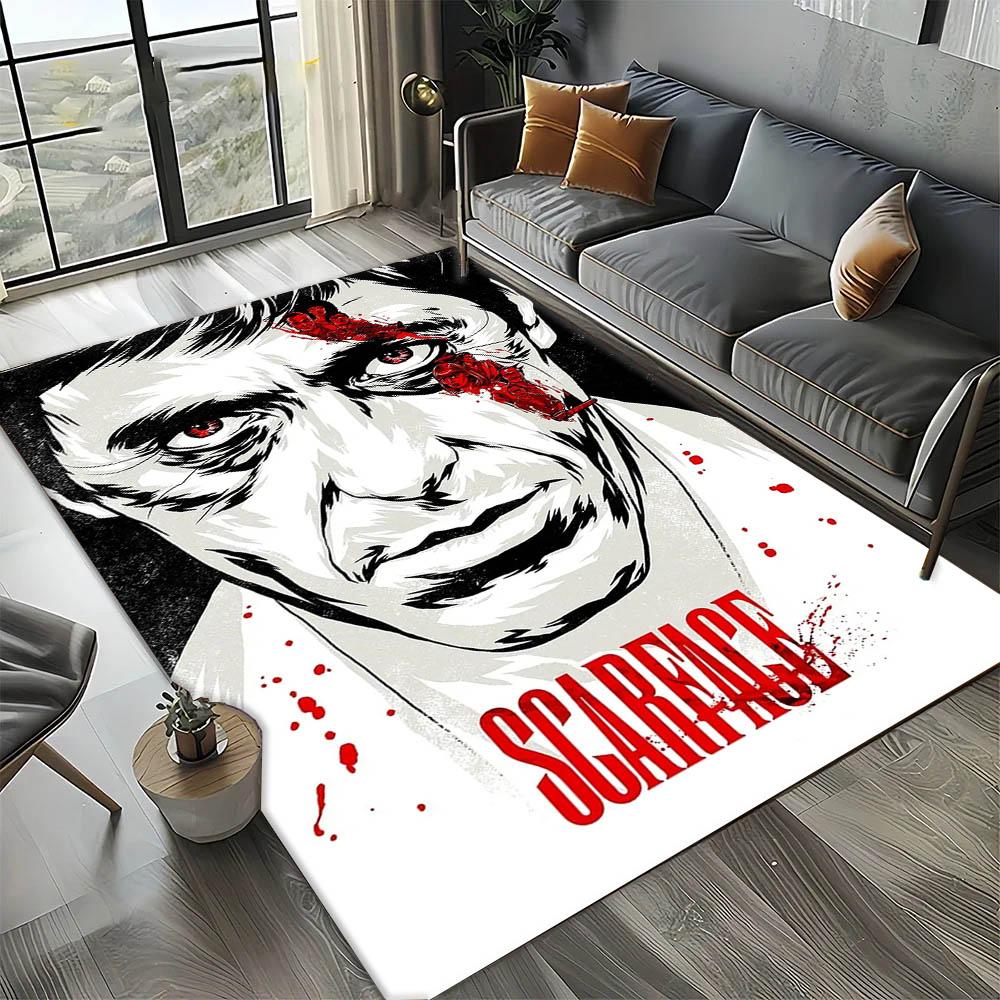 S-ScarfaceS The World is Yours Movie 3D Print Carpet Rug Art for Room Decor Home Bedroom Gifts Fans Area Rug Non-slip Floor Mat