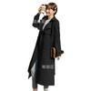 Womens Long Trench Coat Oversized Fit Classic Double-Breasted Button Front Office Chic British Style