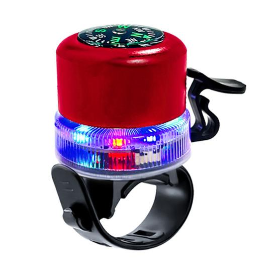 Electric Bike Bell with Compass RGB Light USB Rechargeable MTB Road Mountain Bicycle Handlebar Alarm Horn Bike Accessories