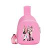 Borsello petto stampato Anime Cartoon K-Pop Demon Hunters Kawaii per Ragazzo Ragazza Borsa a spalla Studente Borsa a tracolla portatile Borsa petto di Natale Regalo per bambino
