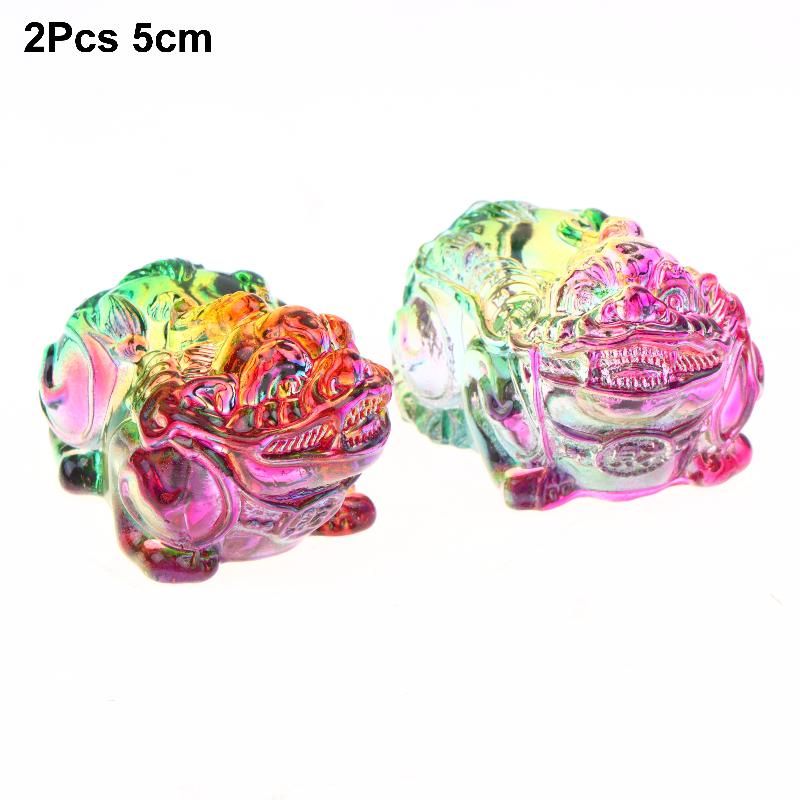 Colorful Crystal Pixiu Statue Hand Carved Vibrant Hue Feng Shui Wealth Lucky Charm Decor for Housewarming Gift Display A