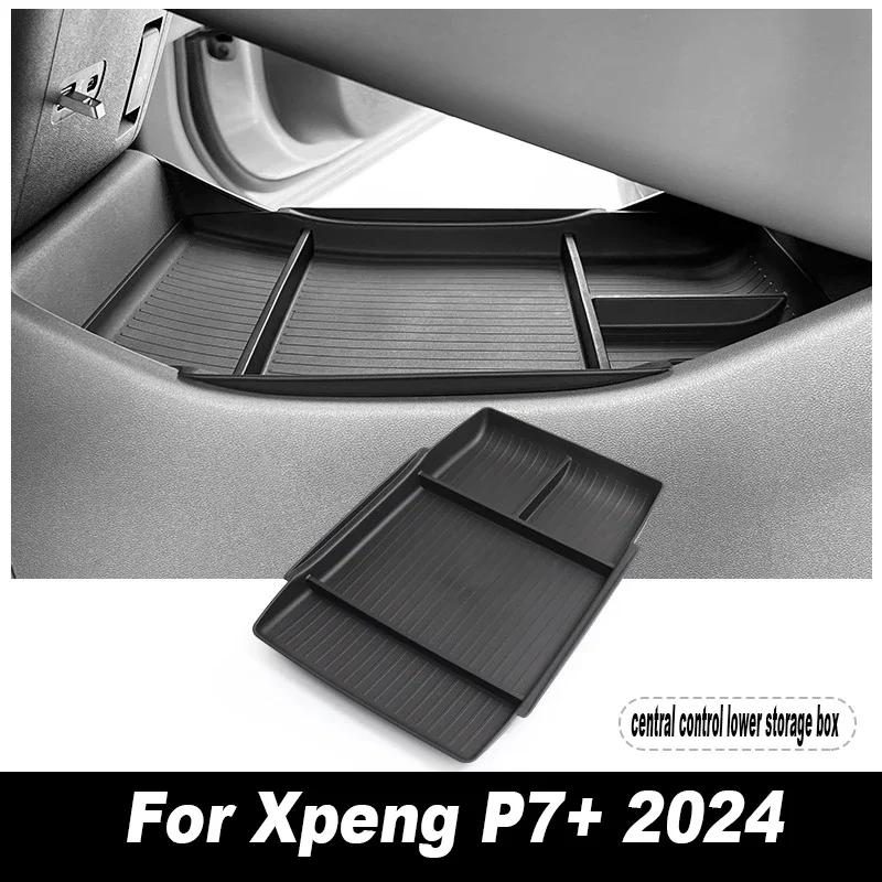 New Car Central Storage Box for Xpeng P7+ 2024 Cup Holder Dashboard Tray Car Door Organizer Tidying Interior Accessories TPE