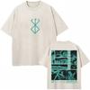 Washed Anime Berserk Guts Classic T-Shirts Manga Gatsu Griffith Zodd Trend T-shirt Men Women Oversized  Cotton Casual Tee Shirt