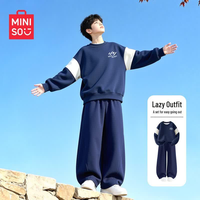 MINISO Boys' Casual Sweatshirt & Pants Set