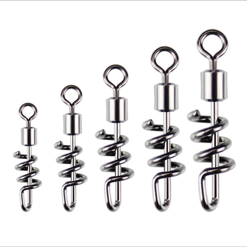 Anti-Snag Soft Bait Spring Swivel Hook for Fishing