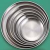 4-Piece Stainless Steel Dinner Plates Round Metal Plates Serving Tray Dessert Plates Dinner Dish for Home Camping  BBQ