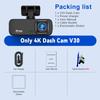 Soam Dash Cam Front and Rear 4K+1080P, WiFi Car Camera with App Control,24/7 Parking Mode,Night vision,WDR,G-Sensor,Black Box