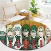 Naruto Fire Sage Mode Round Area Rug Carpet Rug For Living Room Bedroom Sofa Playroom Decor Nonslip Floor Mat