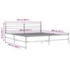 Brown Oak Effect Bed Frame 200 x 200 cm Wood Based Material & Metal