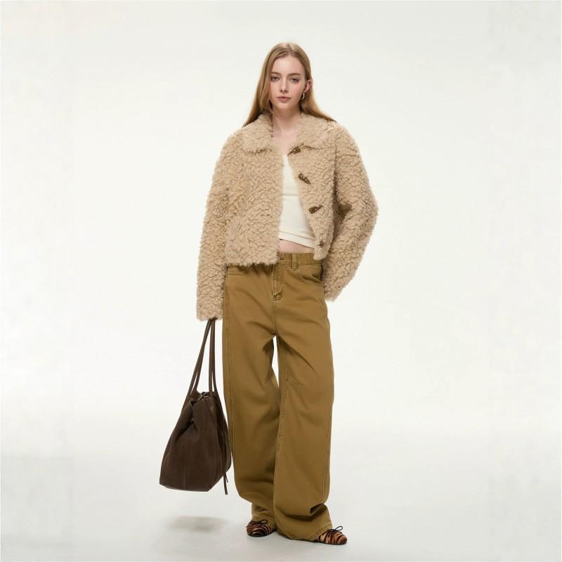2026 Womens Short Teddy Fleece Coat Faux Fur Winter Casual Jacket Petite Ladies