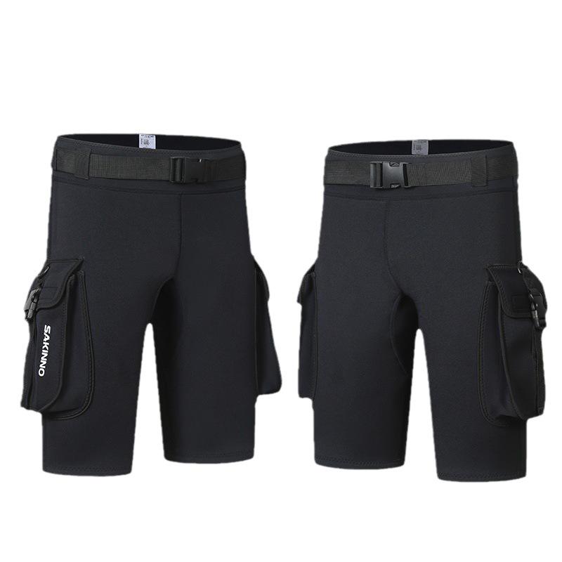 3MM Unisex Tech-Tauchshorts zum Schnorcheln, Windsurfen, Rudern & Surfen mit Aufbewahrung
