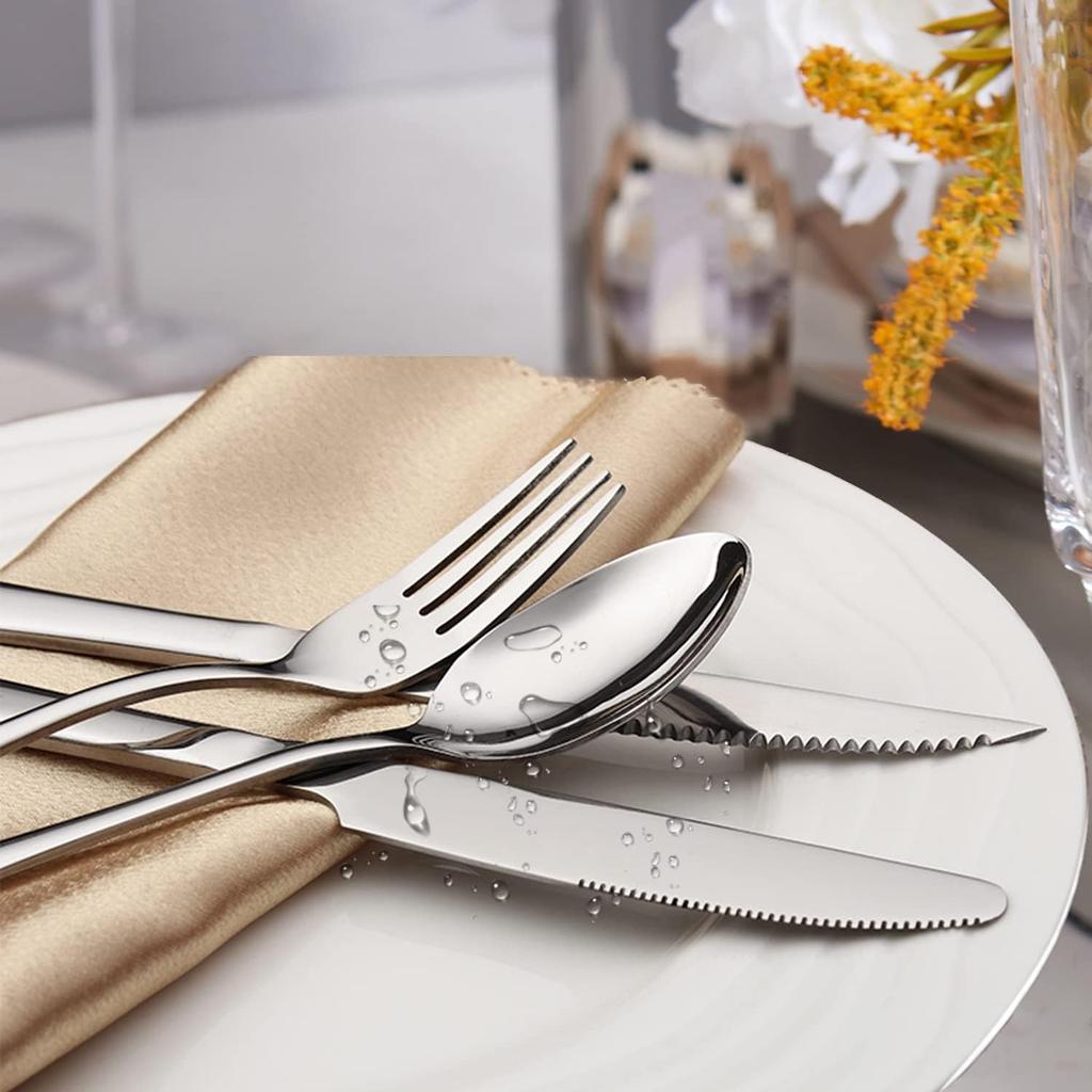 Forks,Salad Forks,Set of 6 Top Food Grade Stainless Steel Forks Silverware Set, Flatware Forks,Cutlery Forks,6.5 Inches, Mirror Polished & Dishwasher