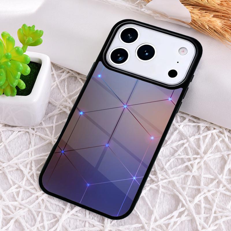 The Light Waves Geometry Abstract Triangle Shockproof Phone Case for iPhone 17 Air 16e 15 11 12 14 13 Pro Max Cover Coque
