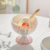 Nordic Pearl Tall Stem Ice Cream Cup - Exquisite Ceramic Dessert Bowl