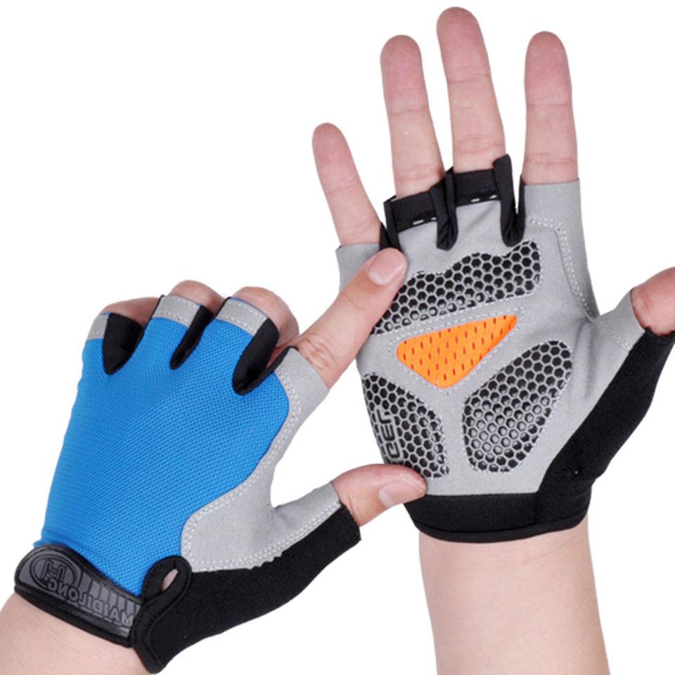 1 Pair Sports Half Finger Gloves Outdoor Cycling Fitness Training Breathable Shock Absorbent Non-Slip Climbing Half Gloves Unisex