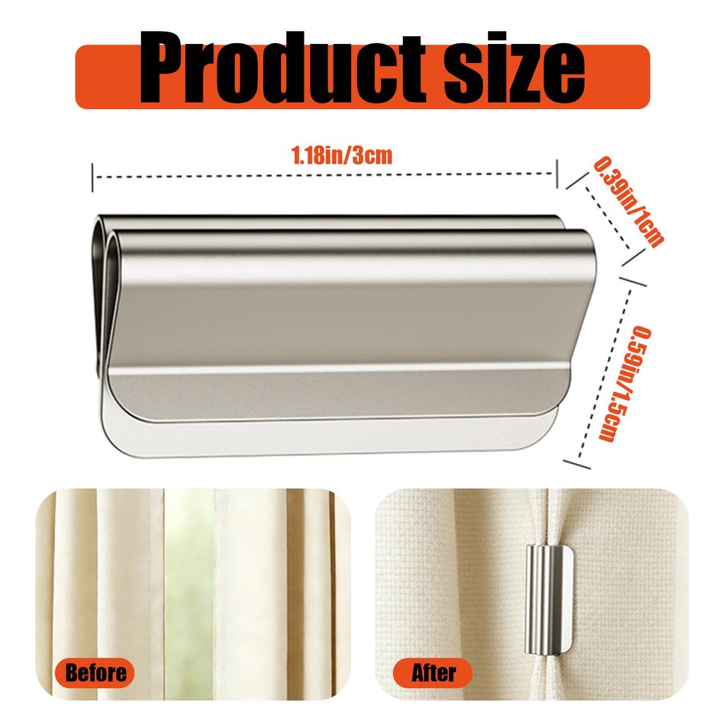 3/5 Pairs Strong Magnetic Curtain Clips,for Prevent Light Leaking Keep Curtain Closed for Home Bedroom Office Curtain Draperies