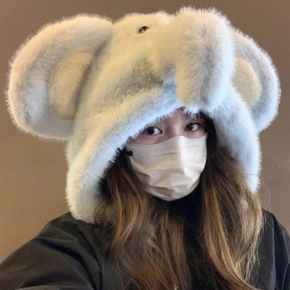 Cold-proof Beanies Cap Windproof Ear Protection Hat Cute Winter Balaclava Hat Outdoor