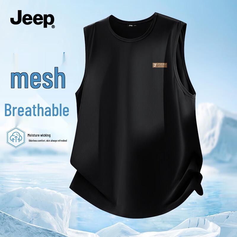 JEEP Men s Ice Silk Quick-Dry Mesh Sport Tank Top 2XL