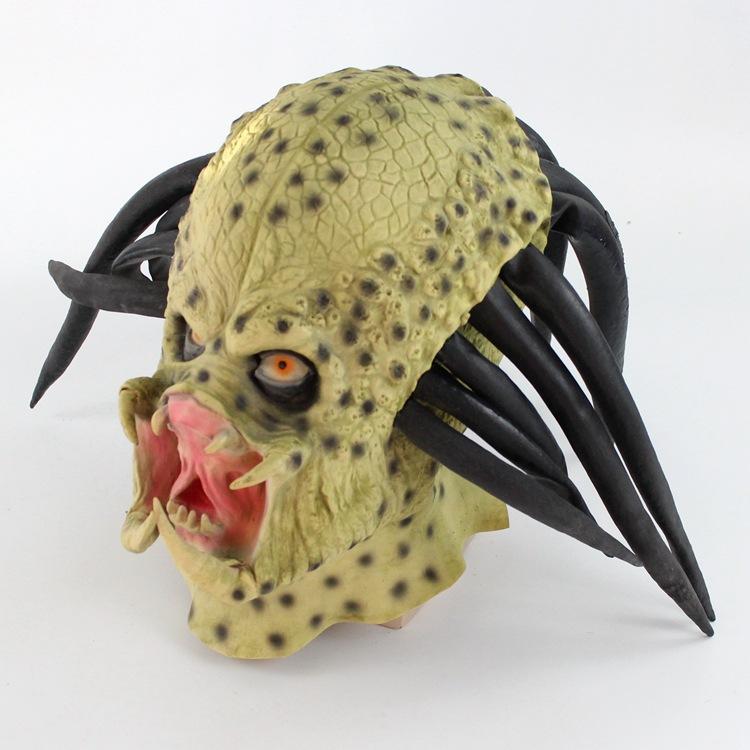 Alien vs. Máscara de látex Depredador Máscara de terror de Halloween Disfraz de fiesta Accesorios para actuación de baile
