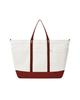 Anglan Around Canvas Big Tote Bag - Burgundy