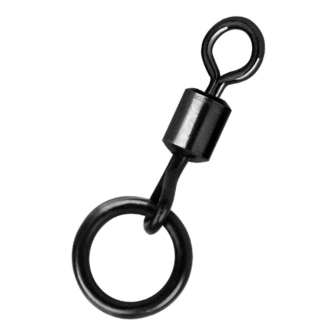 

Матовый черный матовый вертлюг со сварным кольцом, 30 шт. Аксессуары для карповой рыбалки #14 [30pcs]