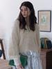 FABRICSEOUL V Neck Feather Knit_Butter