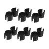 6 Pcs Pole Clamp Durable Plastic Double Pipe Connection Clip Cleaning Broom Wire Connector for Entrance Hall and Indoor/Outdoor Cleaning Goods