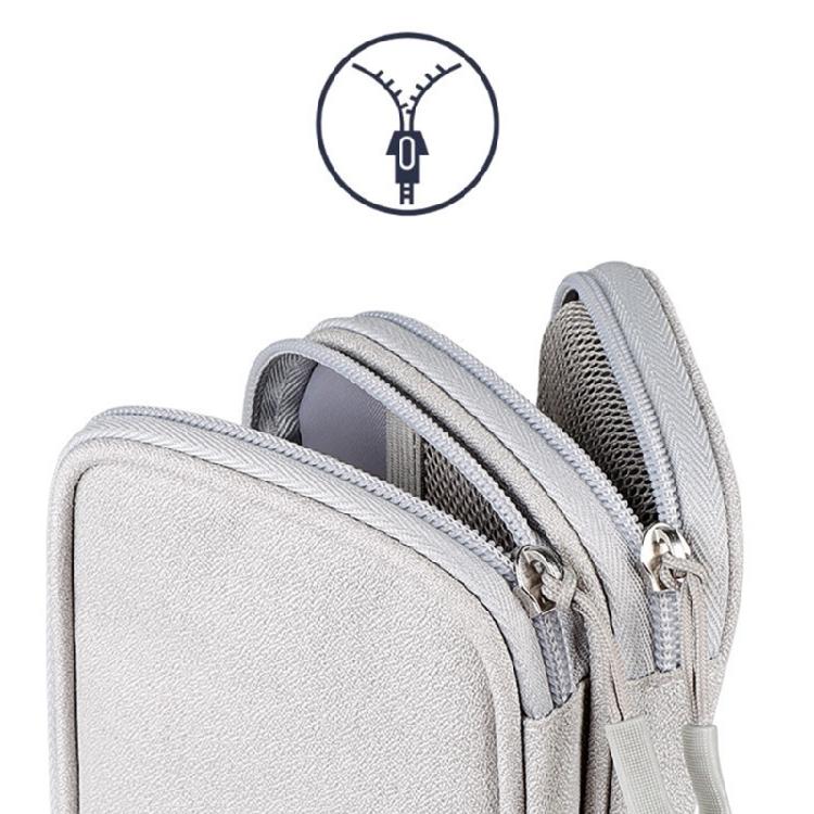 Storage Bag for Earphone Memory Card Portable Electronic Organizers Pouch with Lanyard Splashproof Travel Carrying Case